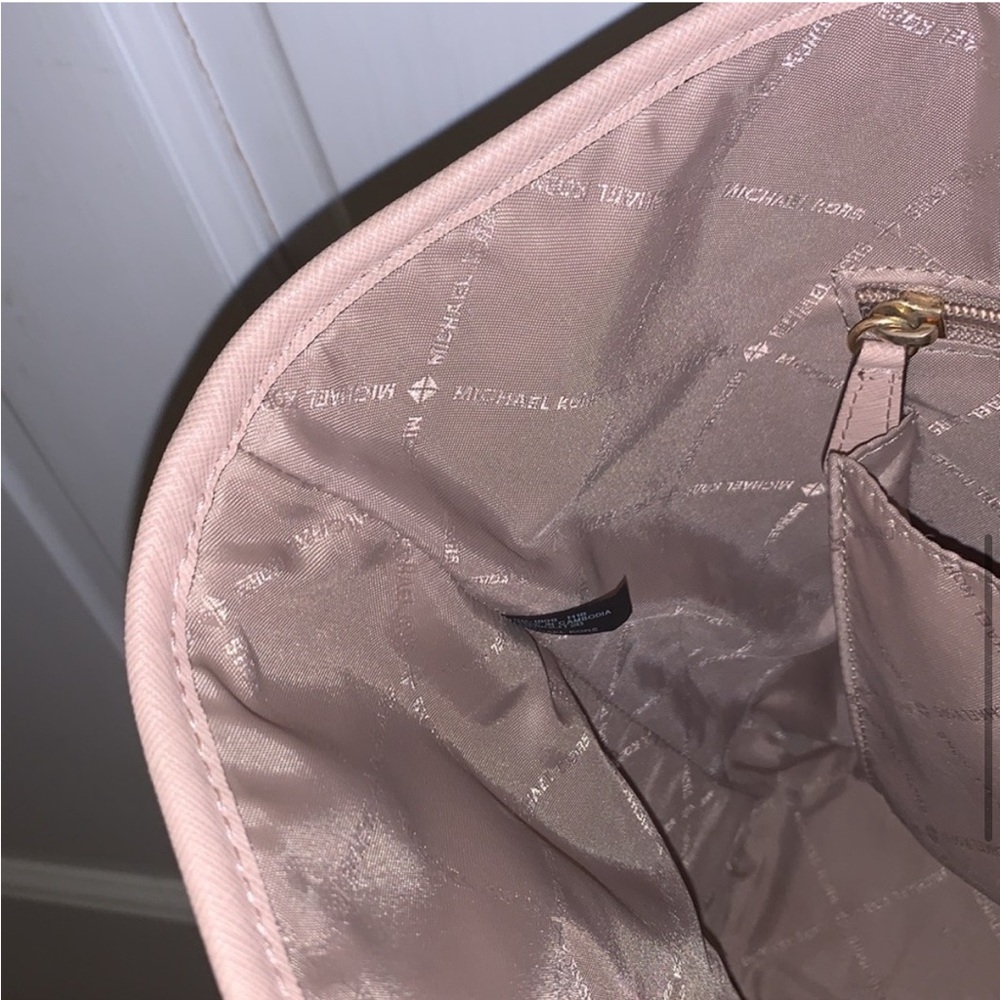 Michael Kors Monogram Beige and Pink Tote - Picture 6 of 13